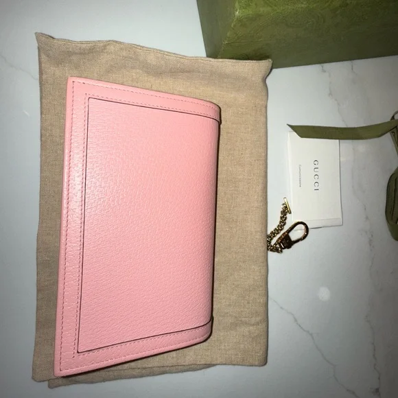 Gucci Pink Leather crossbody with bamboo - Picture 3 of 6